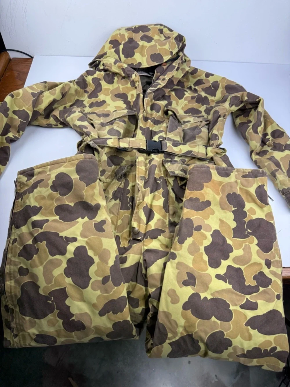 Vintage Cabela's Coveralls Mens L Duck Camo Goretex Insulated Frogskin SEE ALL.